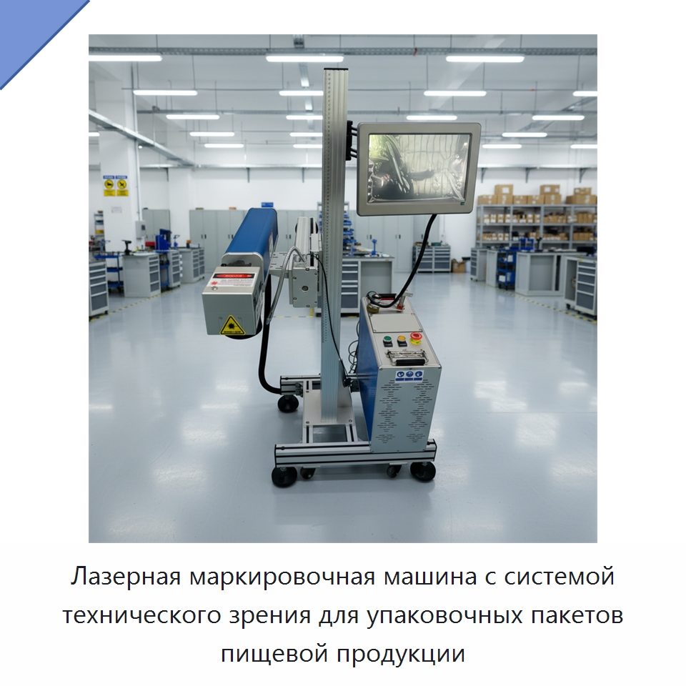 Лазерная маркировочная машина с системой технического зрения для упаковочных пакетов пищевой продукции — Лазерные маркировочные станки