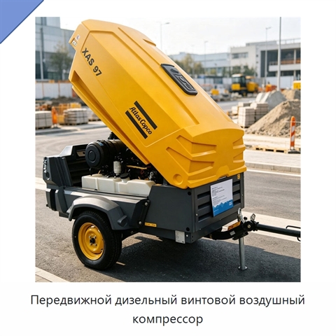 Передвижной дизельный винтовой воздушный компрессор