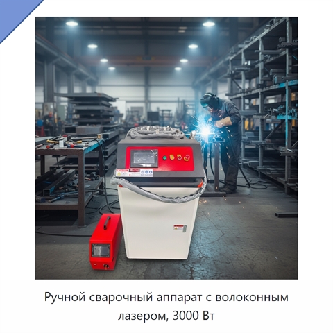 Ручной сварочный аппарат с волоконным лазером, 3000 Вт