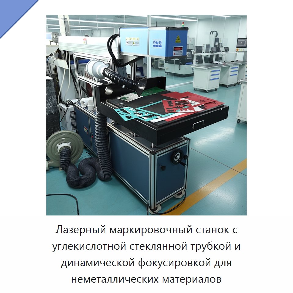 Лазерный маркировочный станок с углекислотной стеклянной трубкой и динамической фокусировкой для неметаллических материалов — Лазерные маркировочные станки