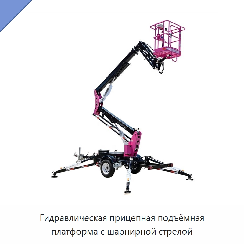 Гидравлическая прицепная подъёмная платформа с шарнирной стрелой — Подъемные столы