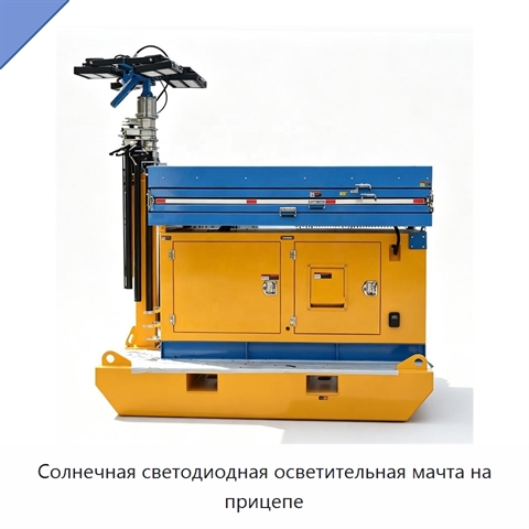 Солнечная светодиодная осветительная мачта на прицепе