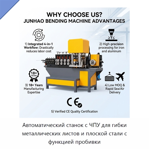 Автоматический станок с ЧПУ для гибки металлических листов и плоской стали с функцией пробивки