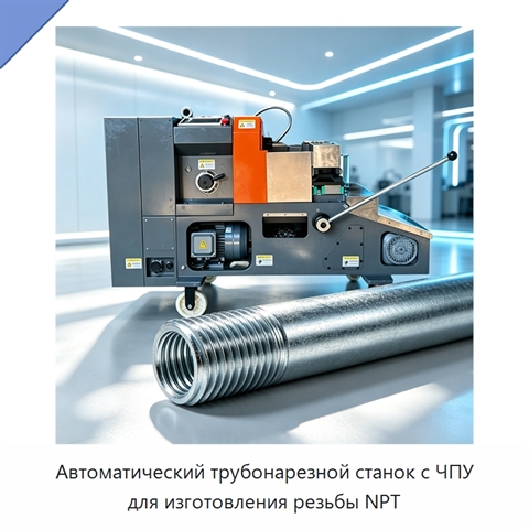 Автоматический трубонарезной станок с ЧПУ для изготовления резьбы NPT