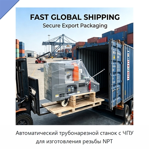 Автоматический трубонарезной станок с ЧПУ для изготовления резьбы NPT