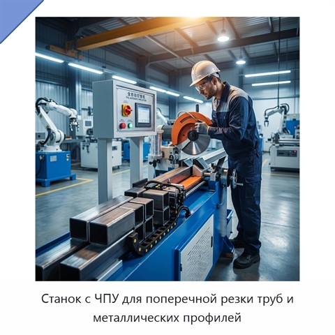 Станок с ЧПУ для поперечной резки труб и металлических профилей