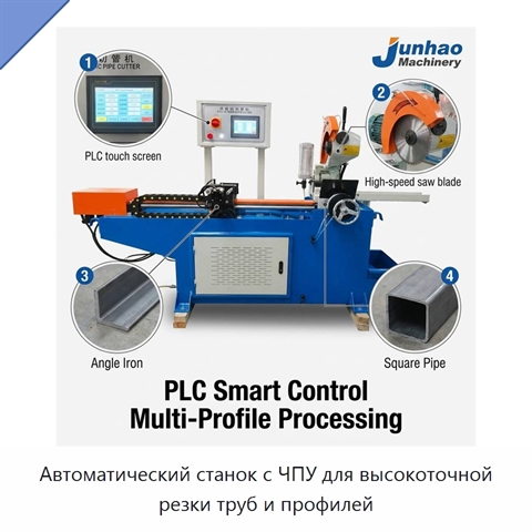 Автоматический станок с ЧПУ для высокоточной резки труб и профилей