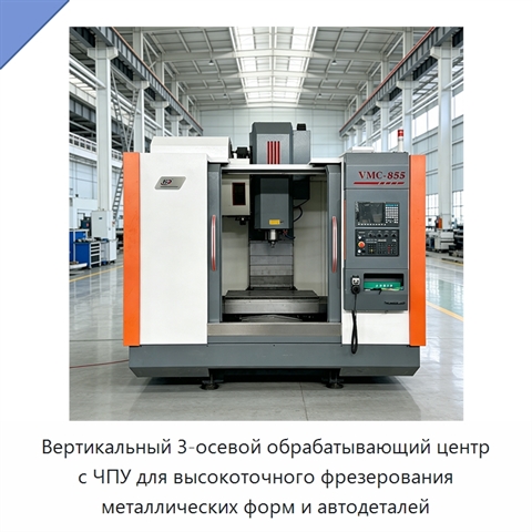 Вертикальный 3-осевой обрабатывающий центр с ЧПУ для высокоточного фрезерования металлических форм и автодеталей