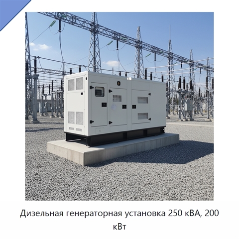Дизельная генераторная установка 250 кВА, 200 кВт
