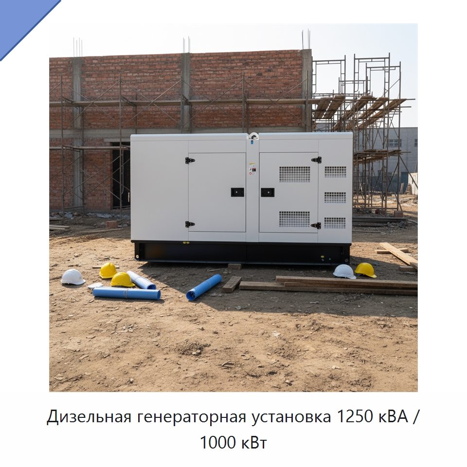 Дизельная генераторная установка 1250 кВА / 1000 кВт — Дизельные генераторы