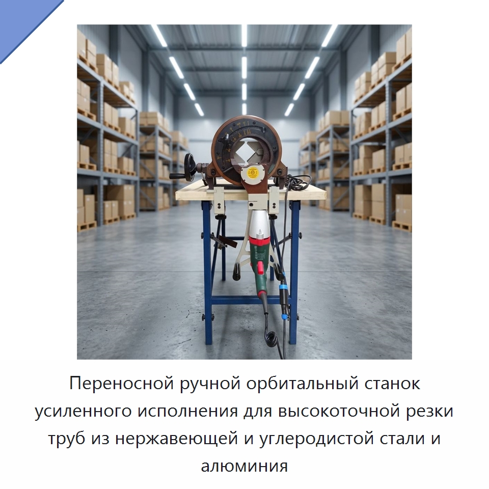 Переносной ручной орбитальный станок усиленного исполнения для высокоточной резки труб из нержавеющей и углеродистой стали и алюминия — Станки для обработки труб