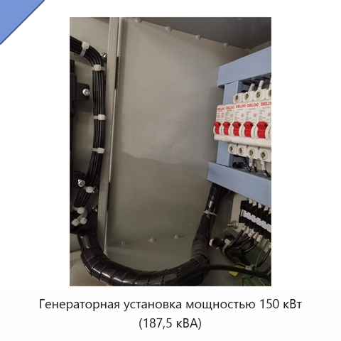 Генераторная установка мощностью 150 кВт (187,5 кВА)