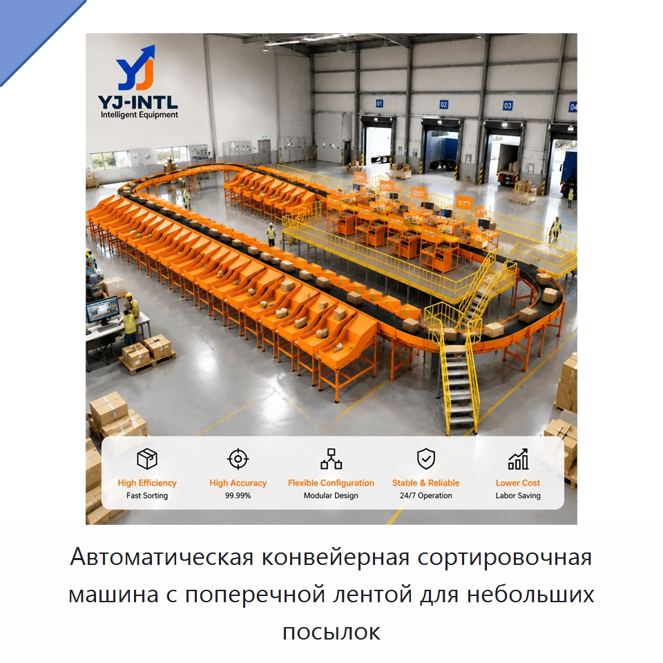 Автоматическая конвейерная сортировочная машина с поперечной лентой для небольших посылок — Сортировочный конвейер