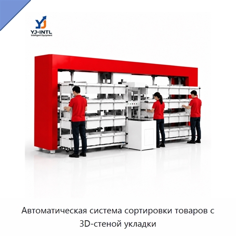 Автоматическая система сортировки товаров с 3D-стеной укладки