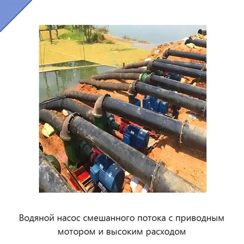 Водяной насос смешанного потока с приводным мотором и высоким расходом
