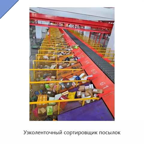 Узколенточный сортировщик посылок