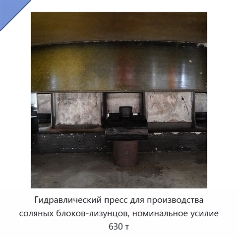 Гидравлический пресс для производства соляных блоков-лизунцов, номинальное усилие 630 т