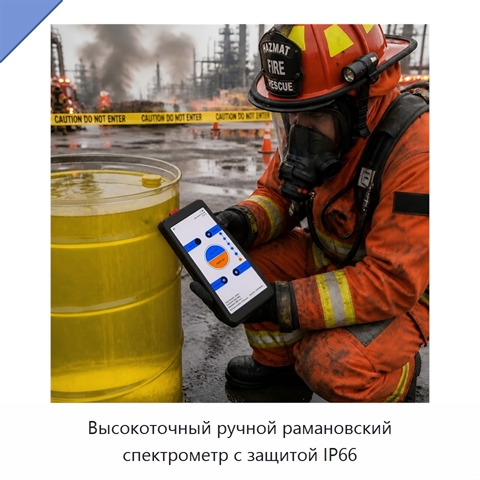 Высокоточный ручной рамановский спектрометр с защитой IP66