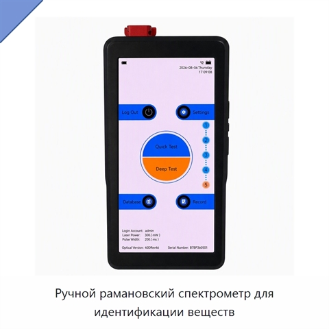 Ручной рамановский спектрометр для идентификации веществ