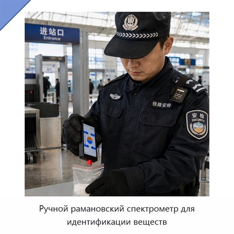 Ручной рамановский спектрометр для идентификации веществ