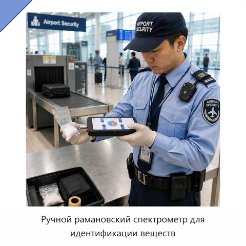 Ручной рамановский спектрометр для идентификации веществ