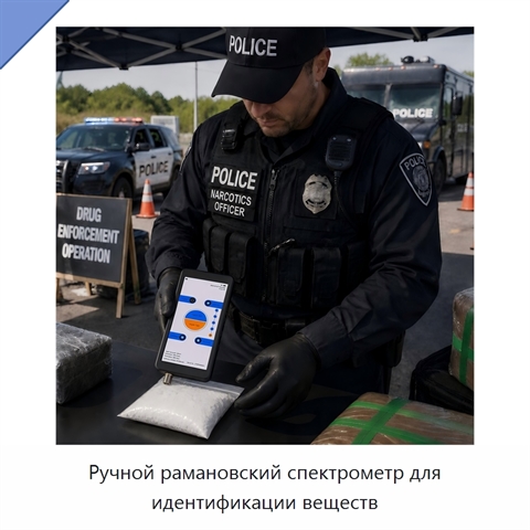 Ручной рамановский спектрометр для идентификации веществ