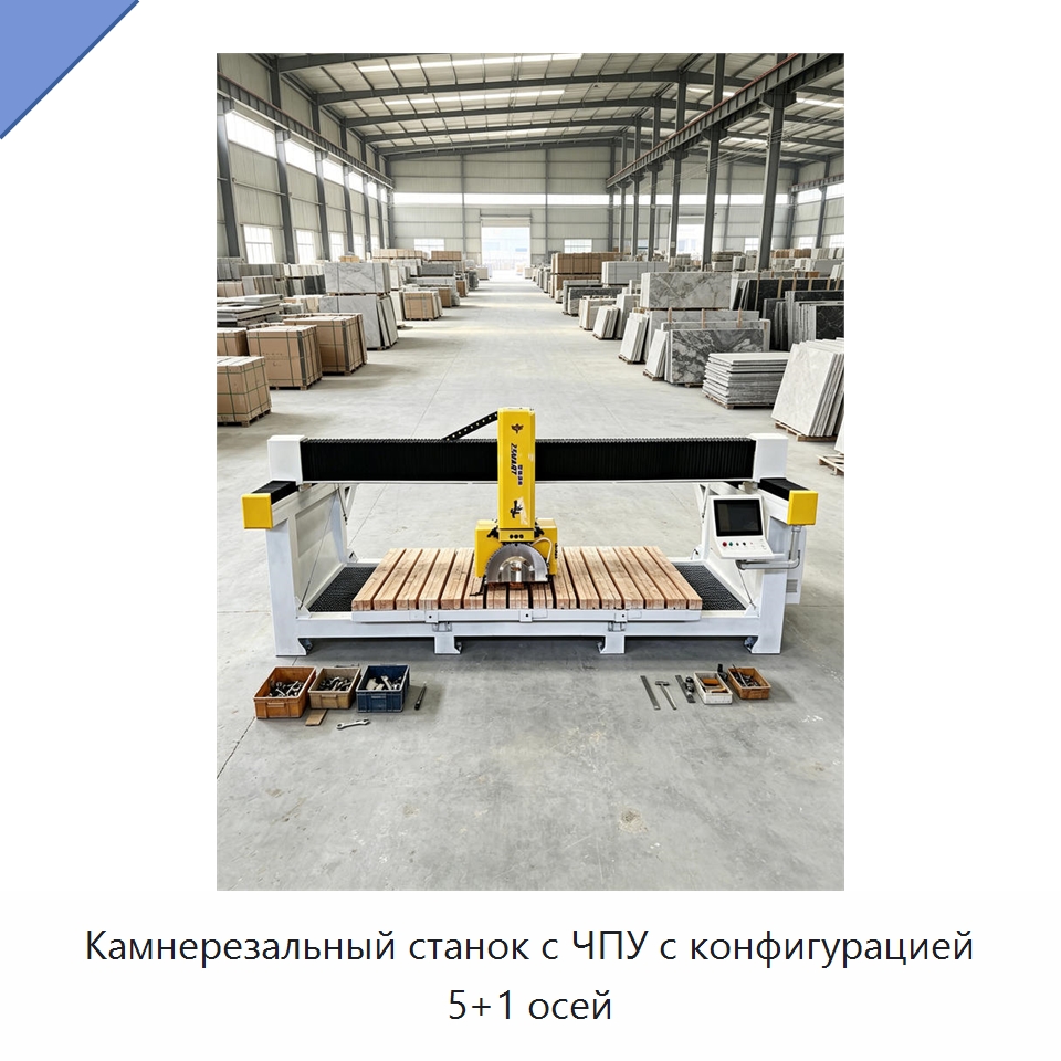 Камнерезальный станок с ЧПУ с конфигурацией 5+1 осей — Оборудование для обработки камня