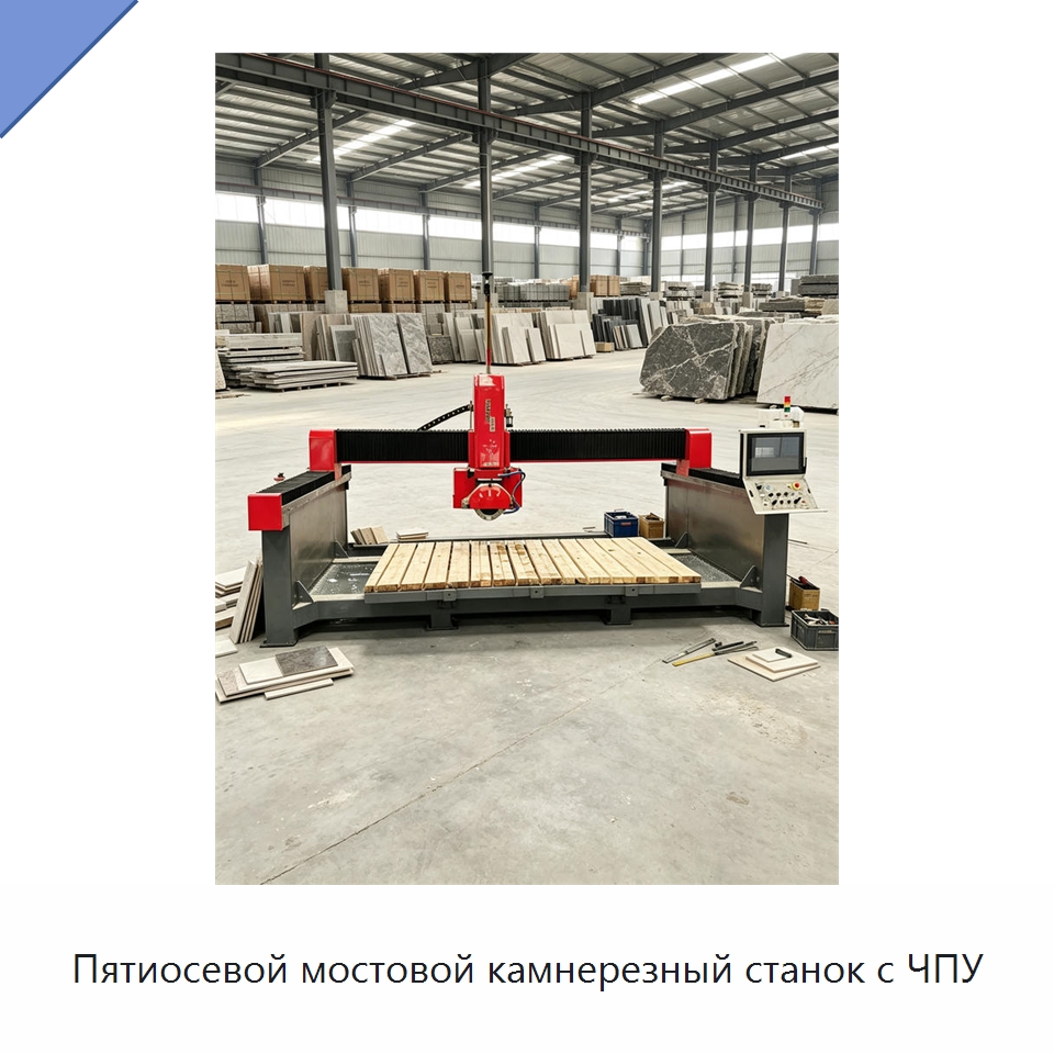 Пятиосевой мостовой камнерезный станок с ЧПУ — Оборудование для обработки камня