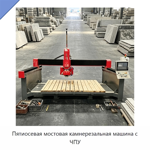 Пятиосевая мостовая камнерезальная машина с ЧПУ
