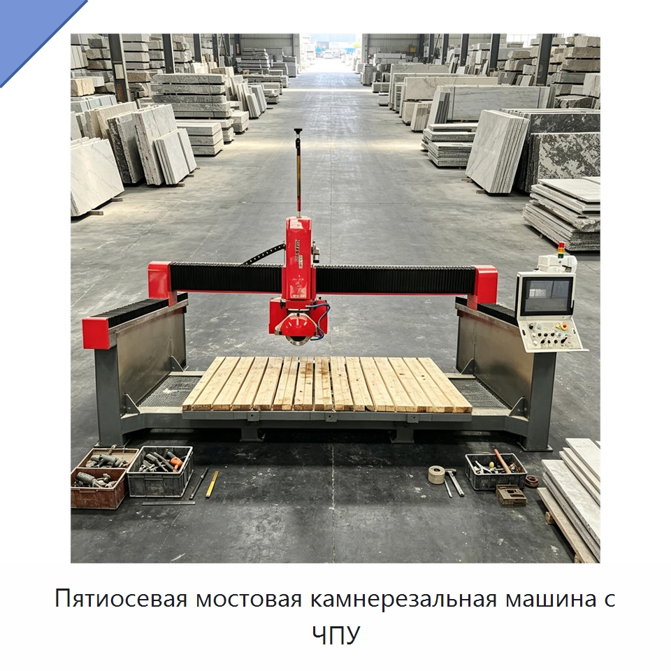 Пятиосевая мостовая камнерезальная машина с ЧПУ — Оборудование для обработки камня