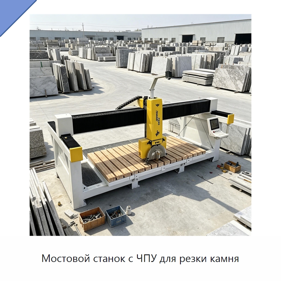 Мостовой станок с ЧПУ для резки камня — Оборудование для обработки камня