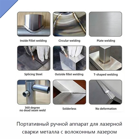 Портативный ручной аппарат для лазерной сварки металла с волоконным лазером