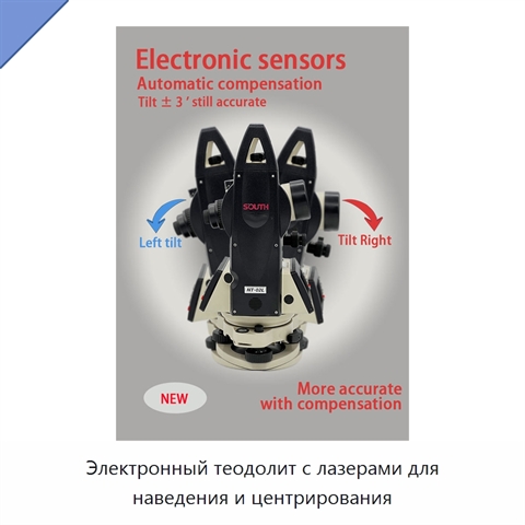 Электронный теодолит с лазерами для наведения и центрирования