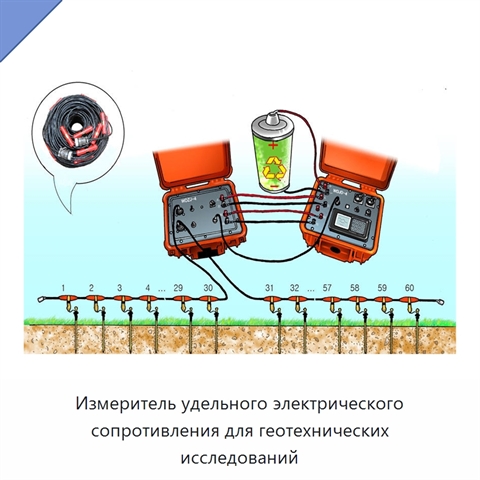 Измеритель удельного электрического сопротивления для геотехнических исследований