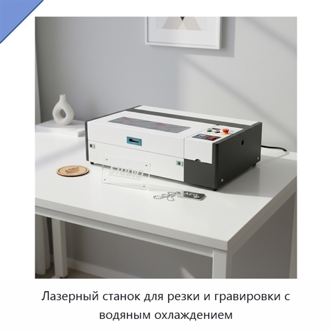 Лазерный станок для резки и гравировки с водяным охлаждением