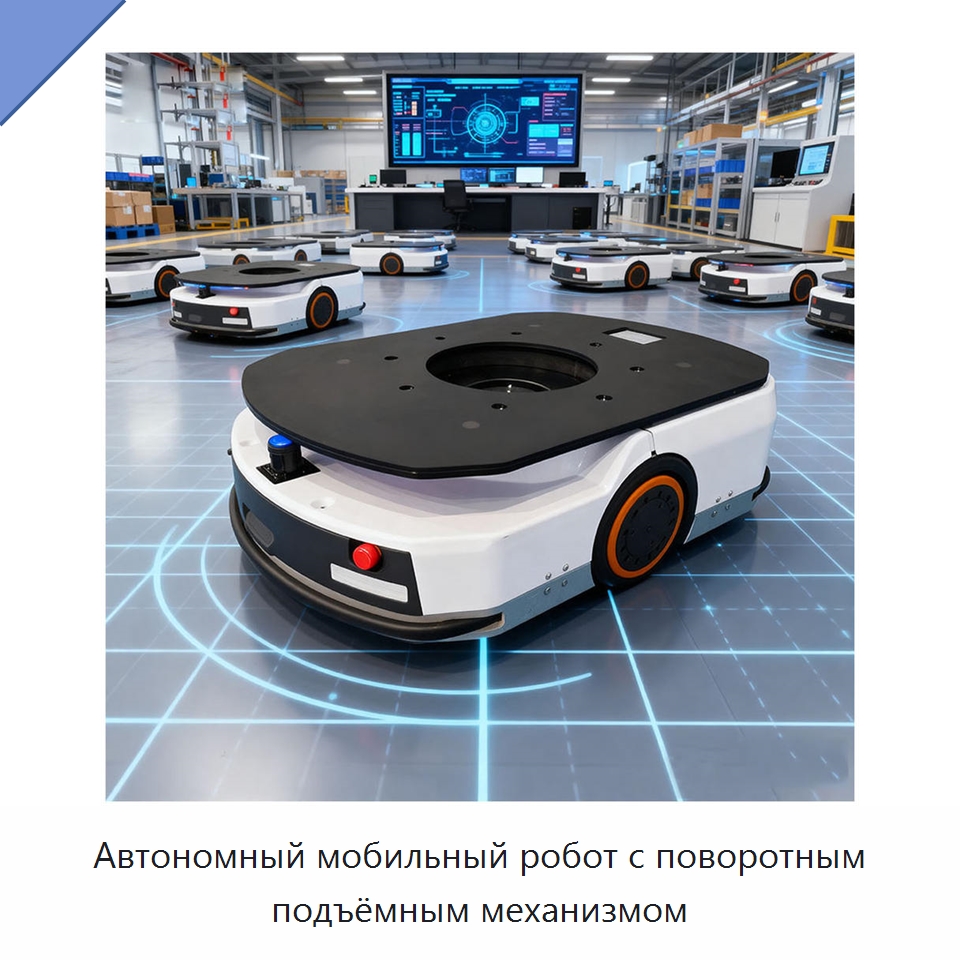 Автономный мобильный робот с поворотным подъёмным механизмом — Вилочные погрузчики