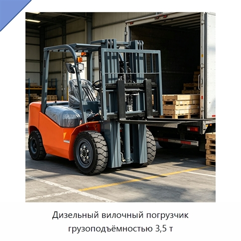 Дизельный вилочный погрузчик грузоподъёмностью 3,5 т