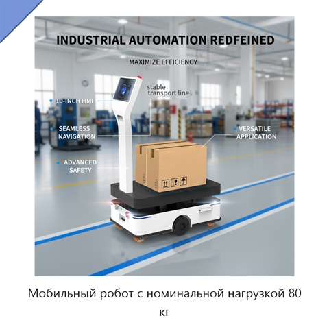 Мобильный робот с номинальной нагрузкой 80 кг