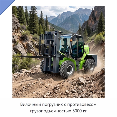 Вилочный погрузчик с противовесом грузоподъемностью 5000 кг