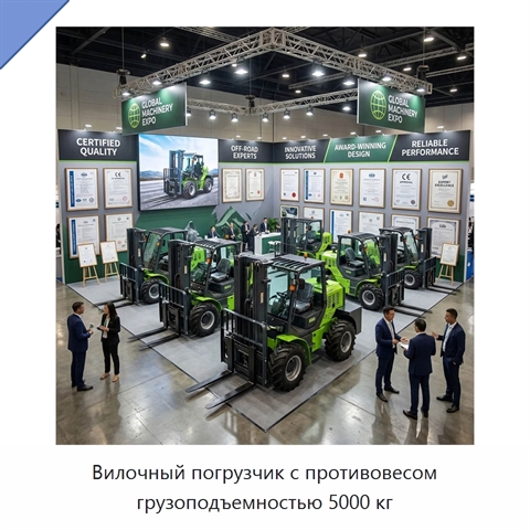Вилочный погрузчик с противовесом грузоподъемностью 5000 кг