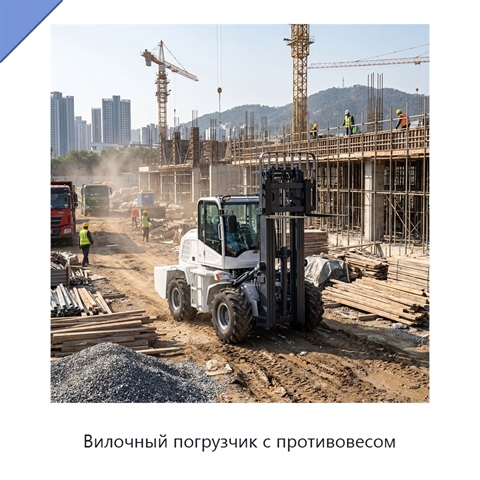 Вилочный погрузчик с противовесом