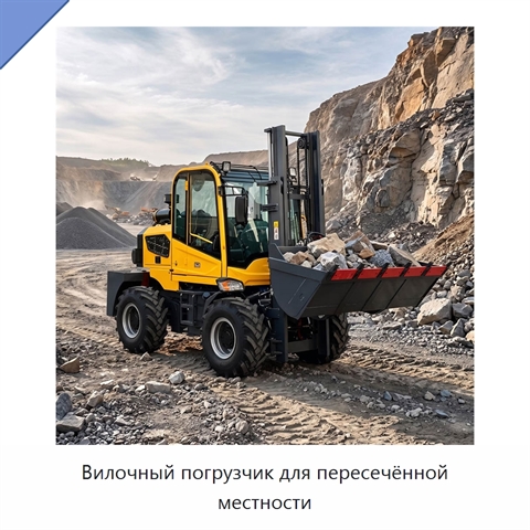 Вилочный погрузчик для пересечённой местности