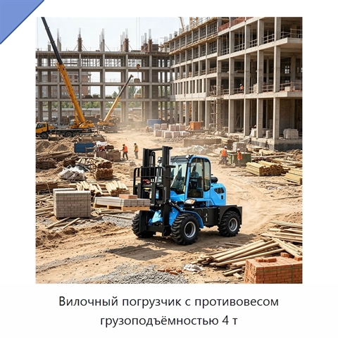 Вилочный погрузчик с противовесом грузоподъёмностью 4 т