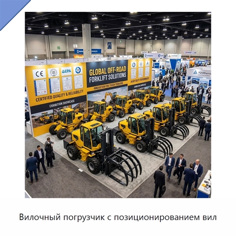 Вилочный погрузчик с позиционированием вил