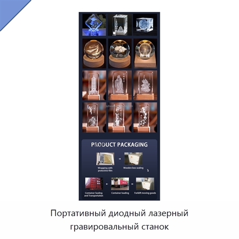 Портативный диодный лазерный гравировальный станок