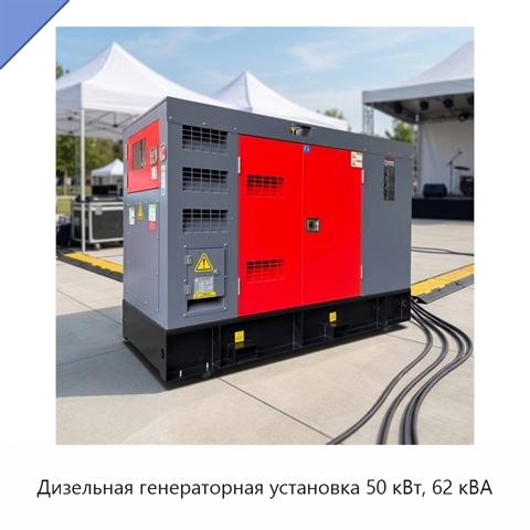 Дизельная генераторная установка 50 кВт, 62 кВА