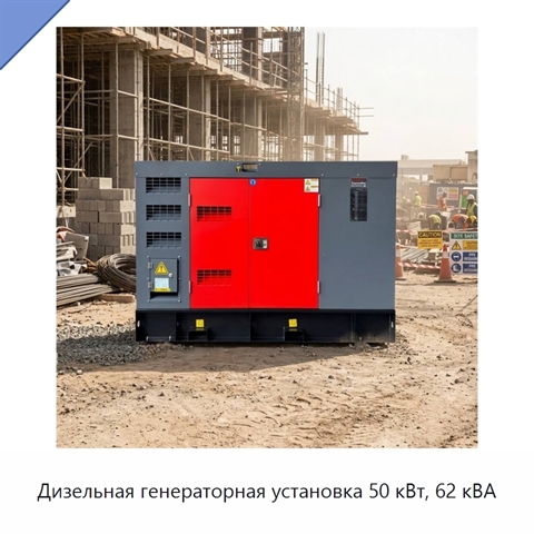 Дизельная генераторная установка 50 кВт, 62 кВА