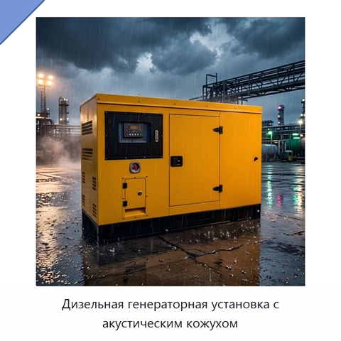 Дизельная генераторная установка с акустическим кожухом