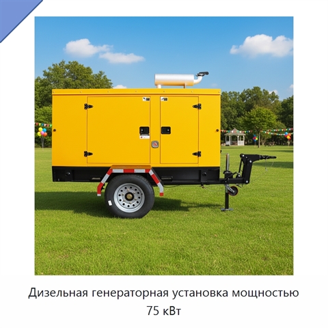 Дизельная генераторная установка мощностью 75 кВт