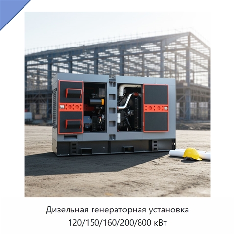 Дизельная генераторная установка 120/150/160/200/800 кВт